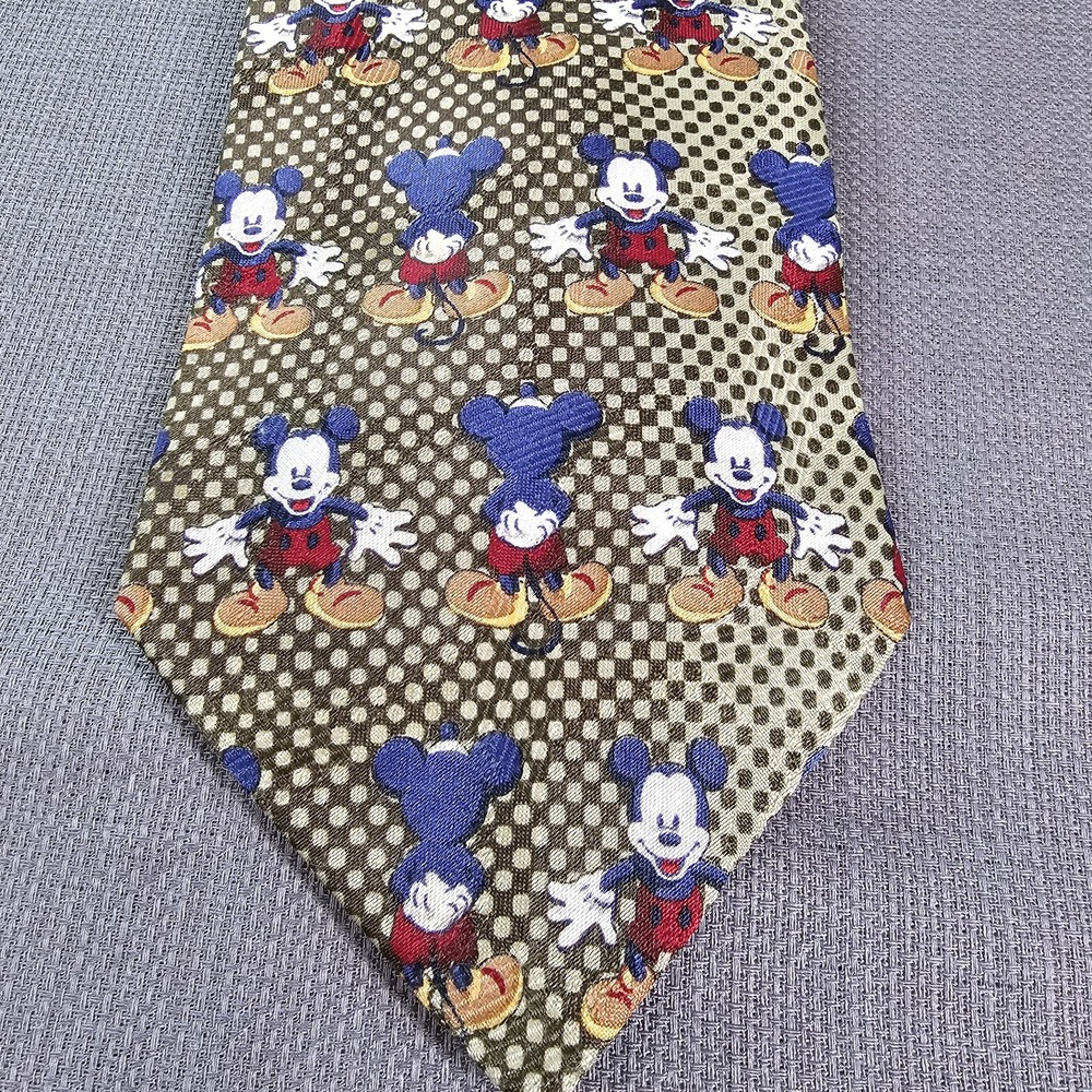 Mickey unlimited Multi Colored Front And Back‎ Of Mickey Pattern Men's Tie
